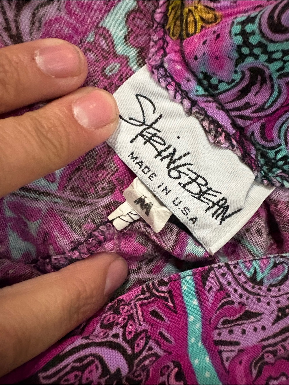 Women's Straight Leg Pants in Pink Paisley - Picture 2 of 2